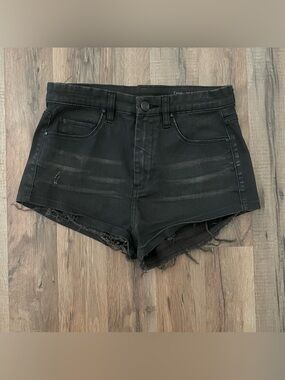Blank NYC Faded Black Denim Cutoff Shorts